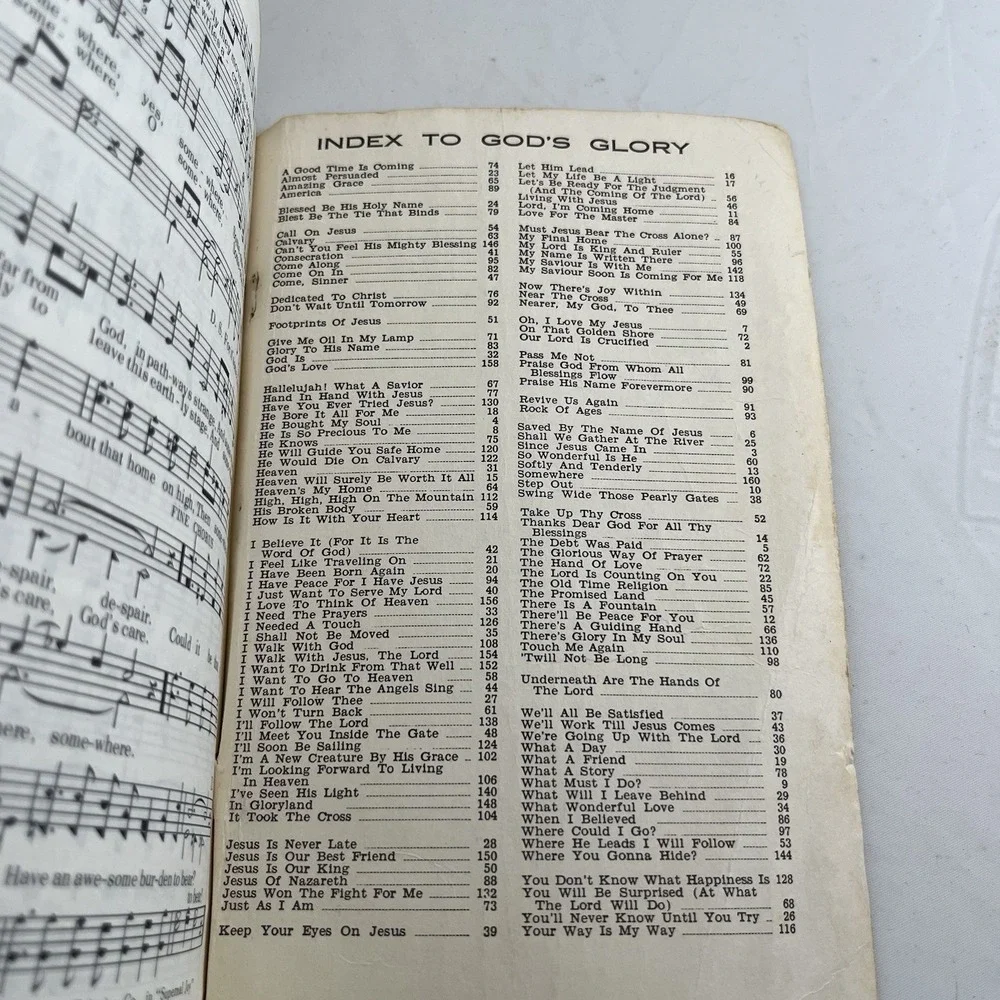 VTG 1970 God's Glory Tennessee Music & Printing Christian Songbook Hymnal Book